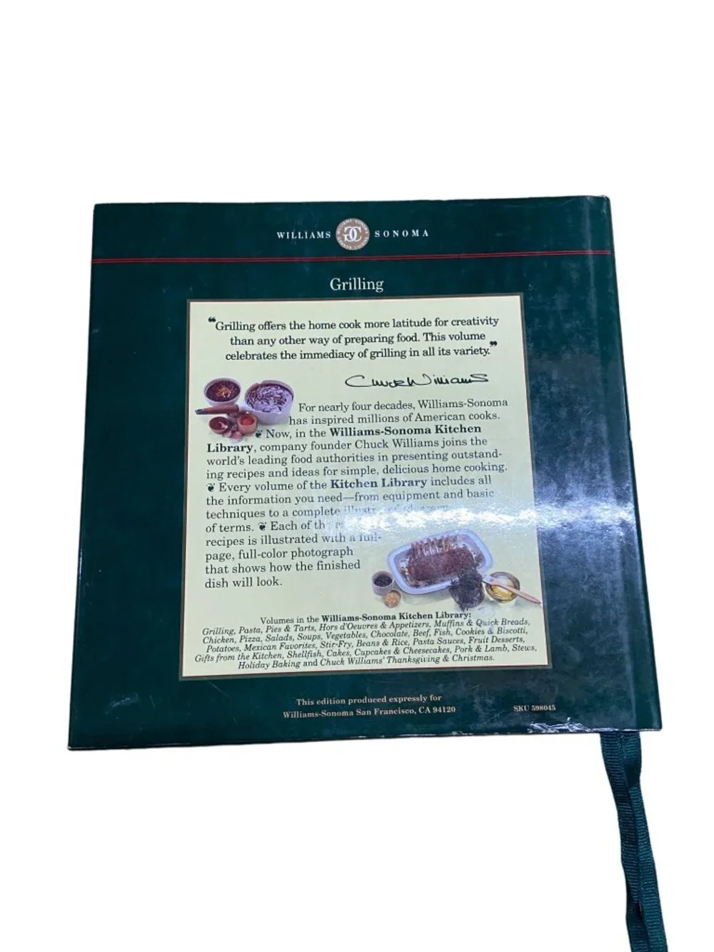 Williams-Sonoma Kitchen Library Grilling Cookbook BBQ Recipes Time-Life HC 1995